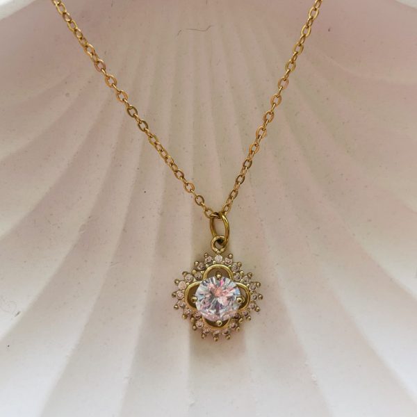 گردنبند زنانه نگین دار کد2063