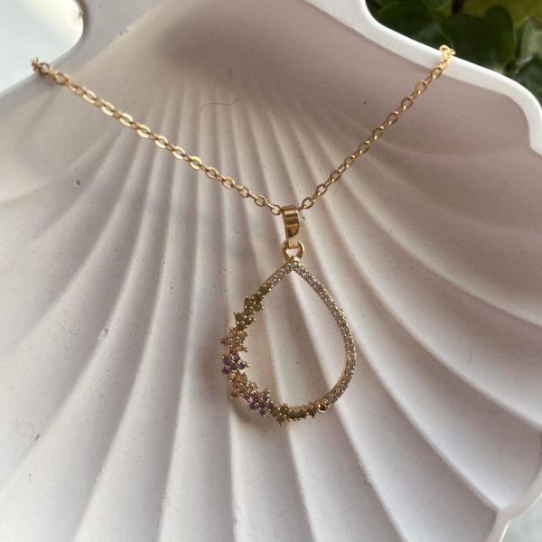 گردنبند زنانه نگین دار کد2060