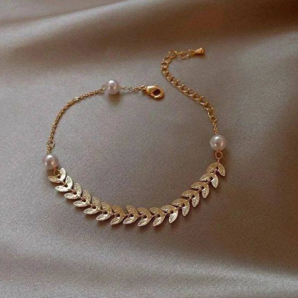 دستبند زنانه گندمی کد4006