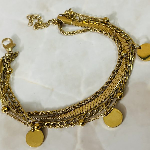 دستبند زنانه با اویز سکه کد 4004