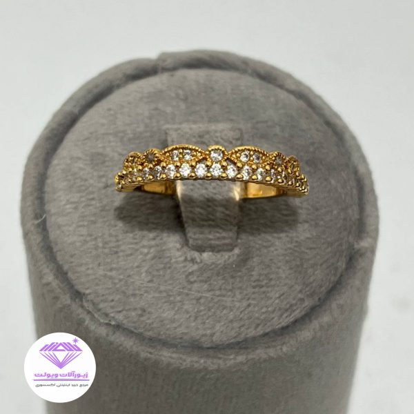 انگشتر زنانه مدل رینگی دو رج کد 1027
