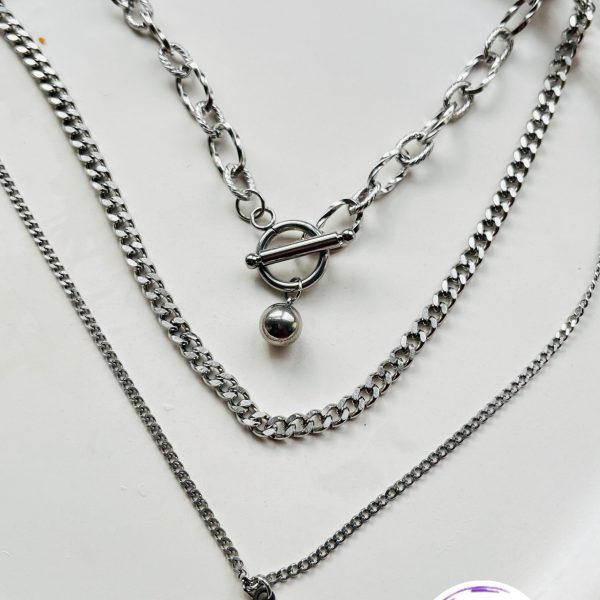 گردنبند گوی نقره ای