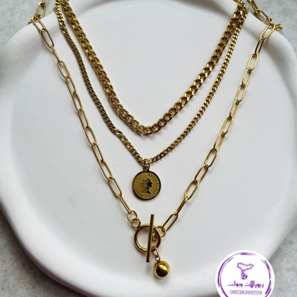 گردنبند گوی و قفل تی