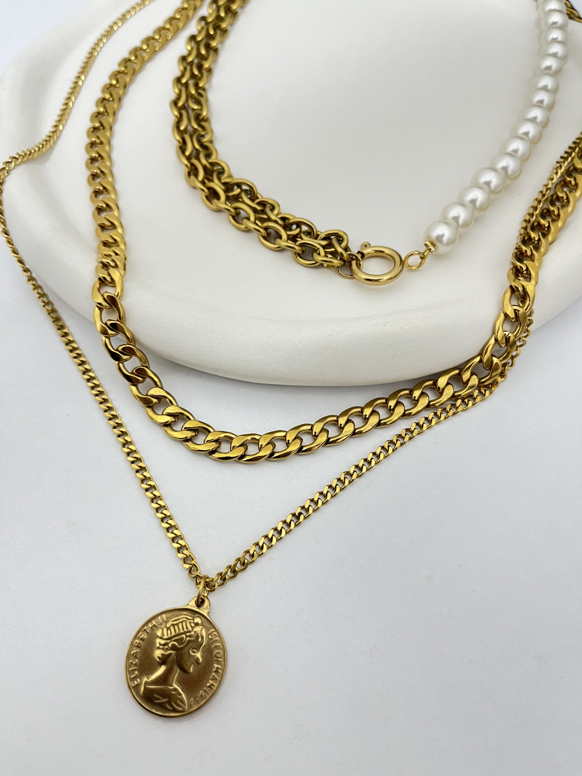 گردنبند ترکیبی مروارید