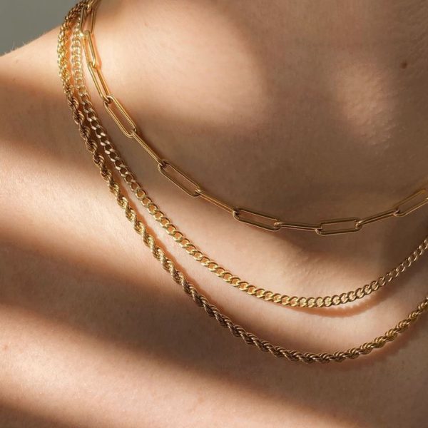 گردنبند سه لاین هرمس، طنابی ، کارتیر