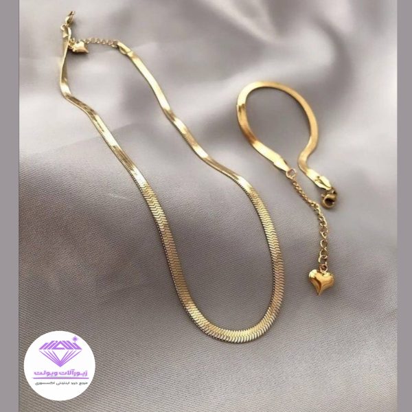 ست گردنبند و دستبند ماری زنانه | کد 1015