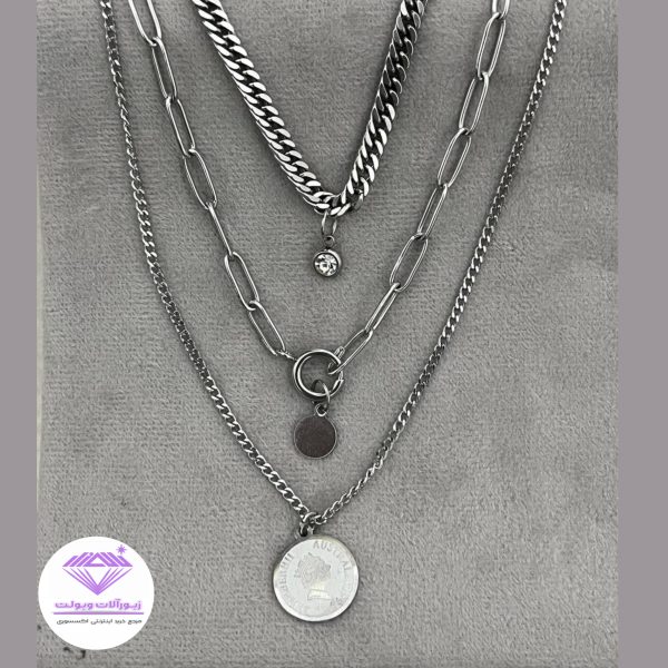 گردنبند سه لاین اسپرت | کد 2015