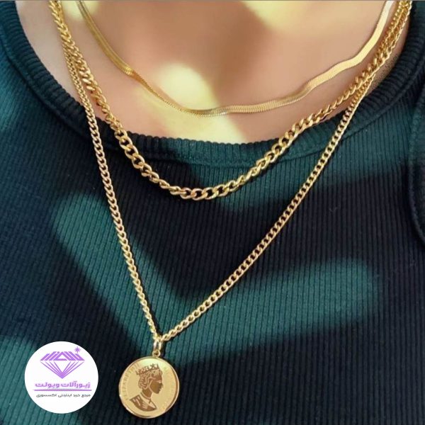گردنبند سه لاین الیزابت | کد 2007