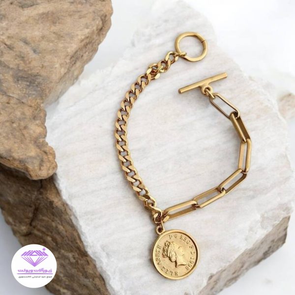 دستبند دخترانه استیل | کد 4006