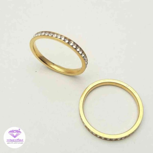 انگشتر رینگ دور نگین | کد 1051