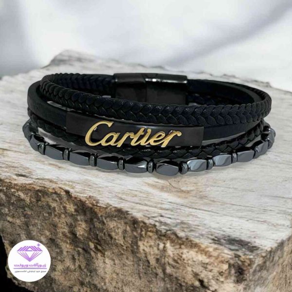 دستبند چرمی مردانه | کد 3014