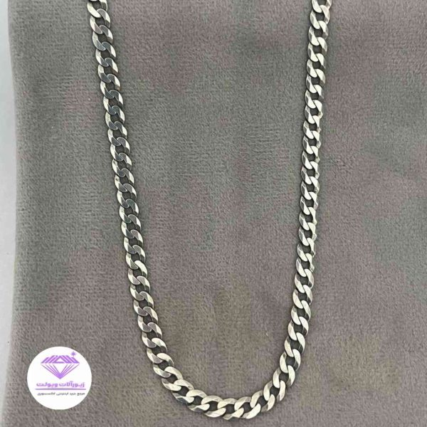 زنجیر نقره مدل کارتیر | کد 03