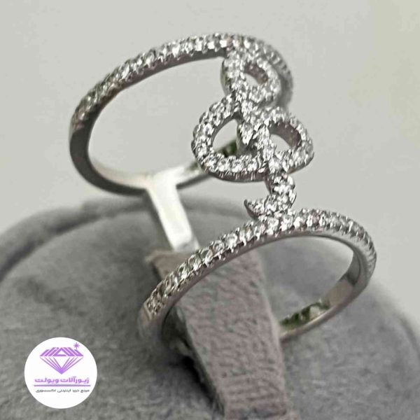 انگشتر دخترانه نقره مدل نت موسیقی | کد 09