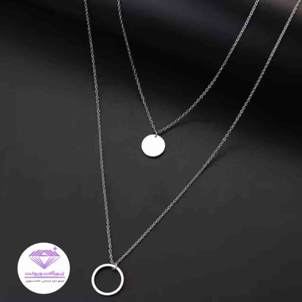 گردنبند زنانه مدل سکه و دایره | کد 2083