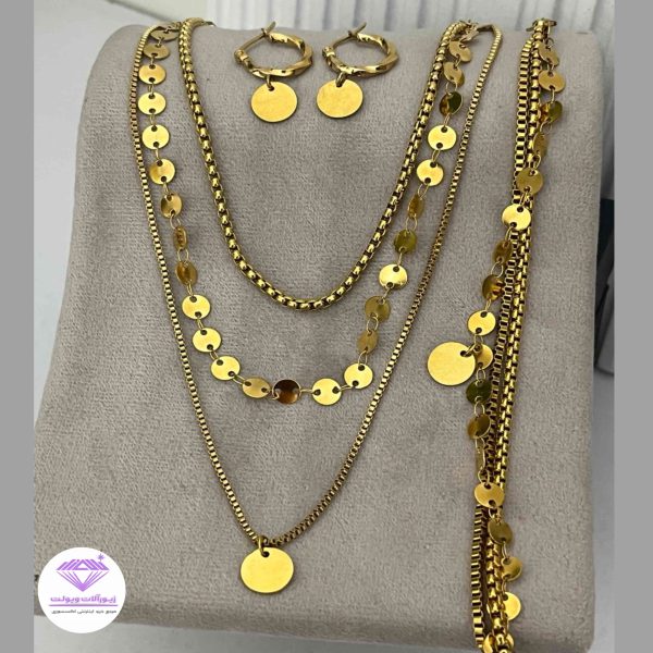 ست زنانه مدل سه لاین پولکی | کد 1022