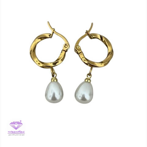 گوشواره مرواریدی مدل اشک | کد 9006
