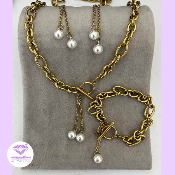 ست زنانه مدل مرواریدی | کد 1025