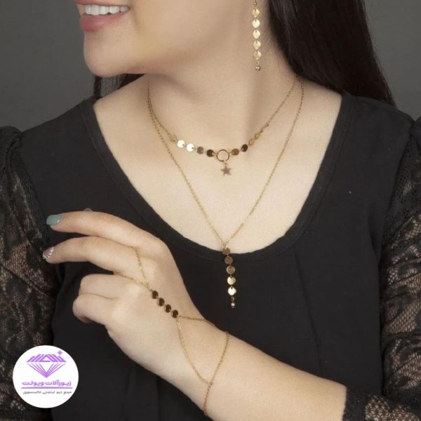 ست زنانه پولکی استیل | کد 1031