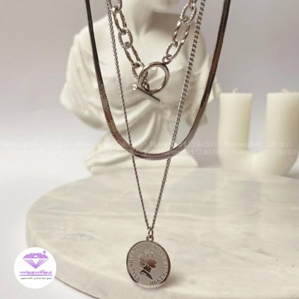 گردنبند زنانه سه لاین | کد 2095