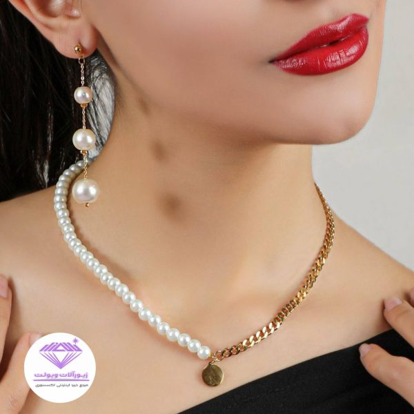 نیمست زنانه مروارید و کارتیر | کد 1035