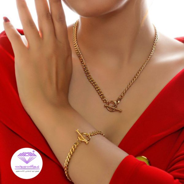 نیمست گردنبند و دستبند زنانه کارتیر | کد 1036