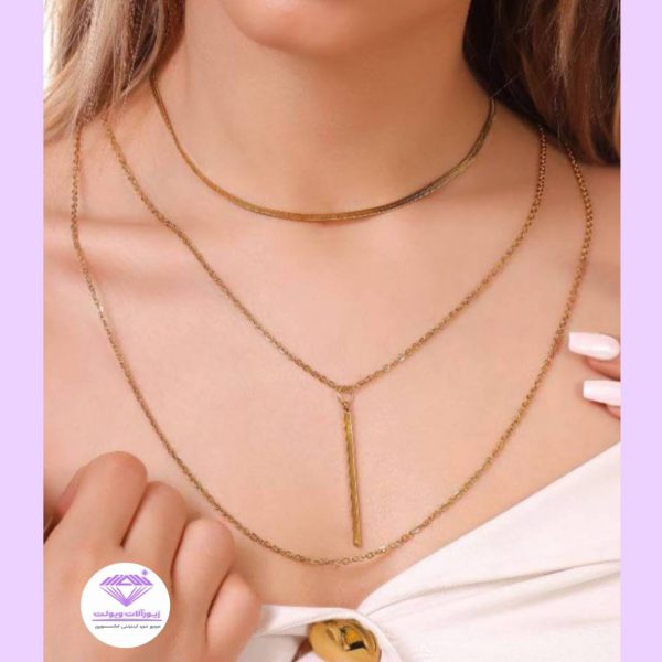 گردنبند زنانه استیل | کد 20130