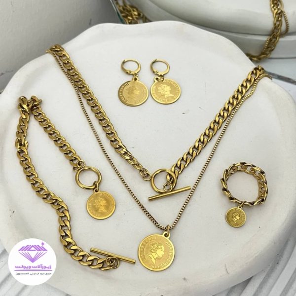 ست زنانه استیل مدل سکه| کد 1043