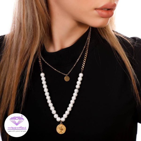گردنبند زنانه مرواریدی | کد 20120