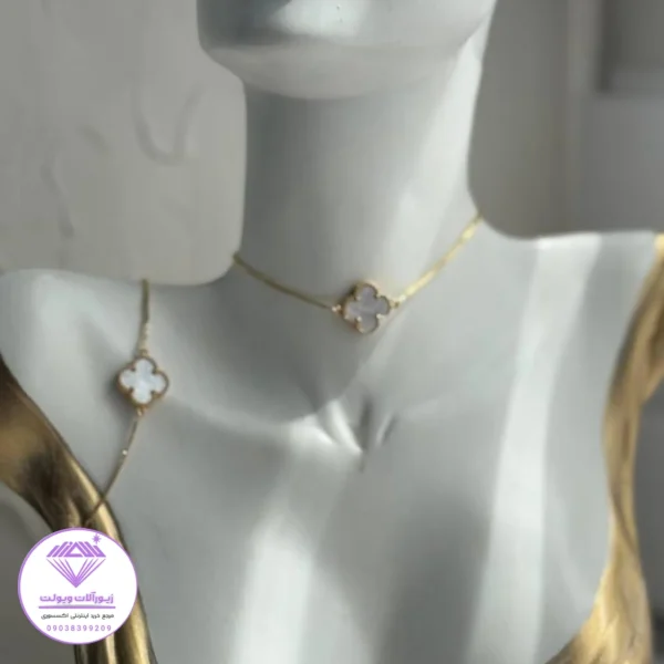 نیمست گردنبند و دستبند ون کلیف زنانه | کد 20137