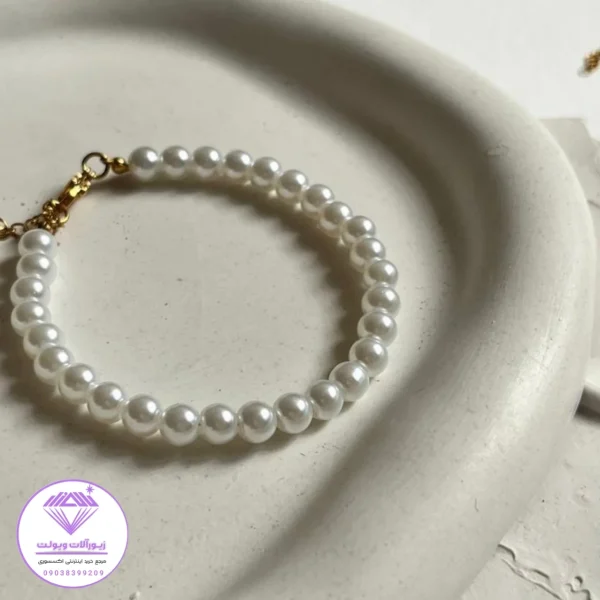 دستبند مروارید دخترانه | کد 6041