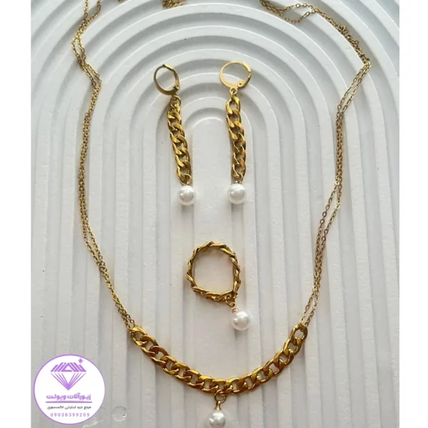 ست مروارید و کارتیر زنانه | کد 10125