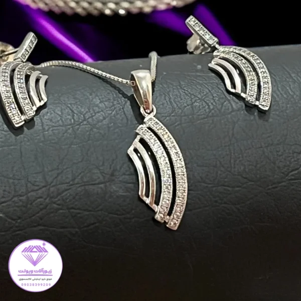 نیم ست نقره زنانه | کد 055