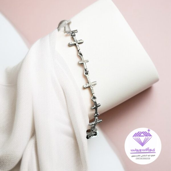 دستبند نقره زنانه کد 066