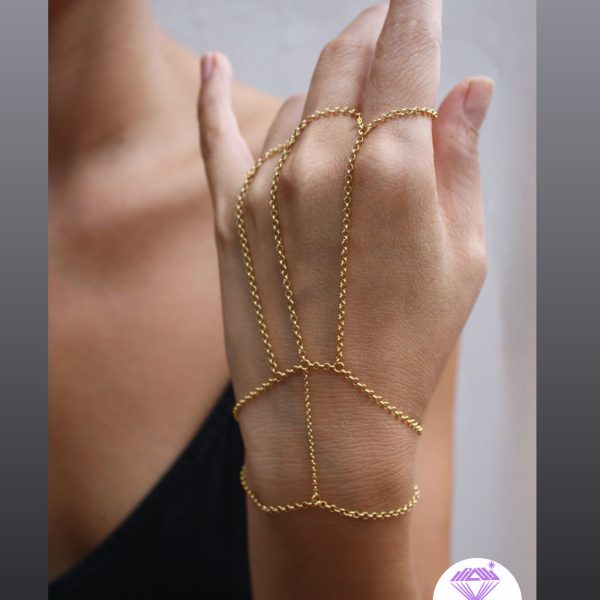 دستبند مدل تمیمه 3لاین  کد 6028